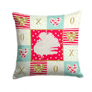 Silver Fantail Pigeon Love Throw Pillow - 14x14 Decorative Pillow – Art for Your Home & Patio CK5377PW1414