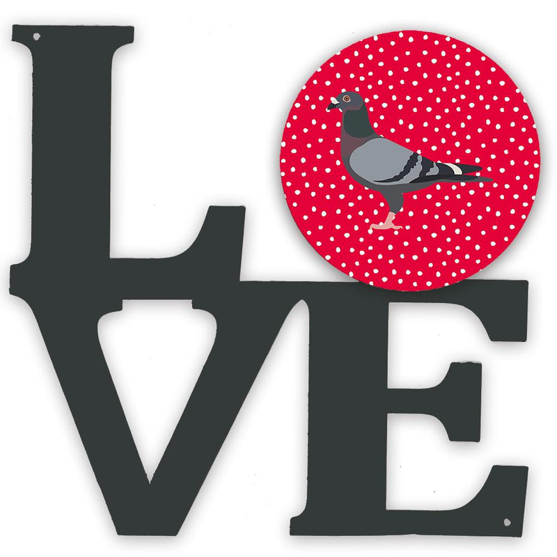 Racing Pigeon Love Metal Wall Artwork LOVE CK5378WALV