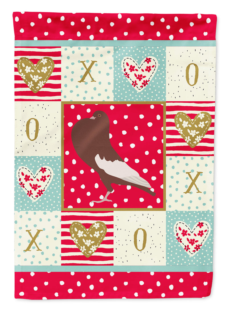 English Pouter Pigeon Love Garden Flag – Decorative Outdoor Yard Flag CK5381GF