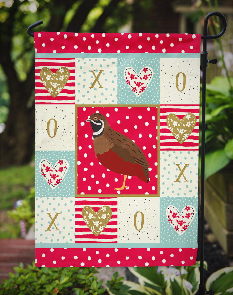 Chinese Painted or King Quail Love Garden Flag – Decorative Outdoor Yard Flag CK5383GF
