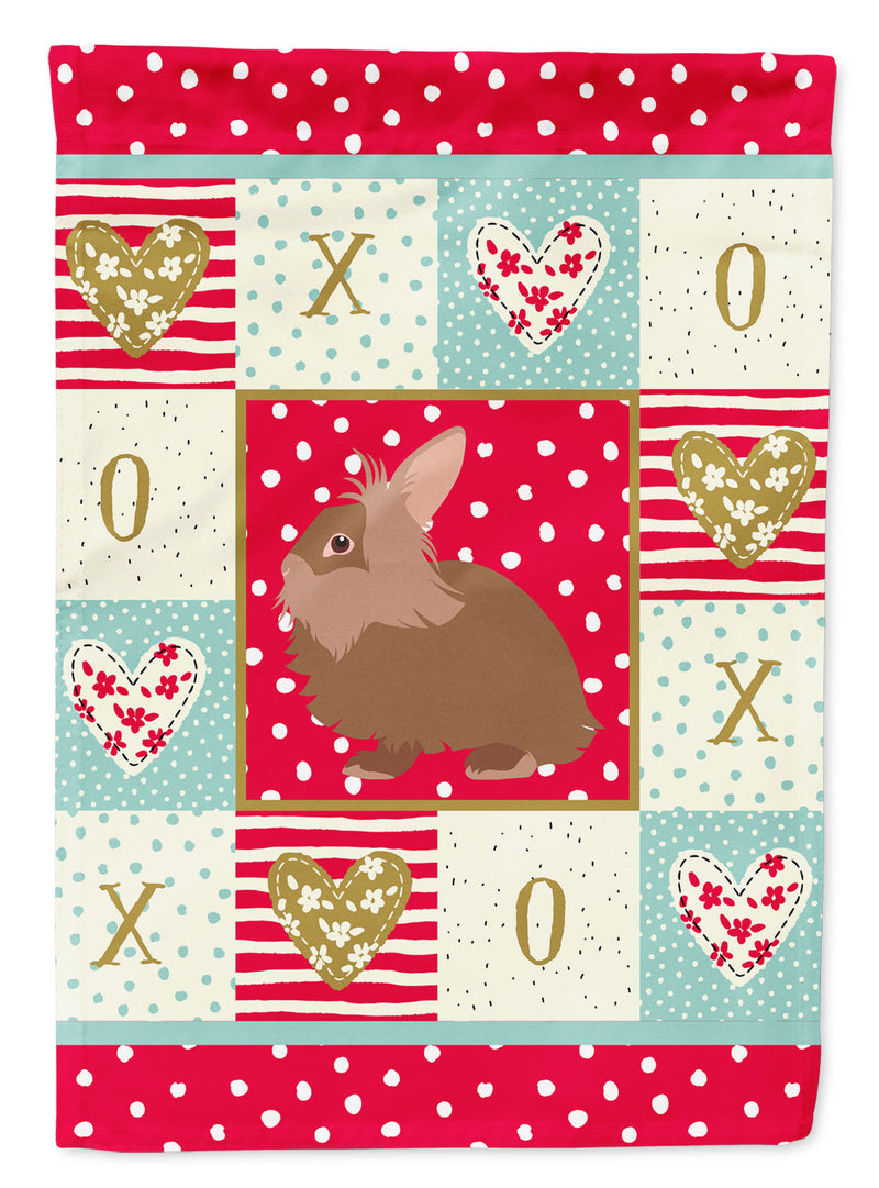 Lionhead Rabbit Love Flag Canvas House Size CK5387CHF