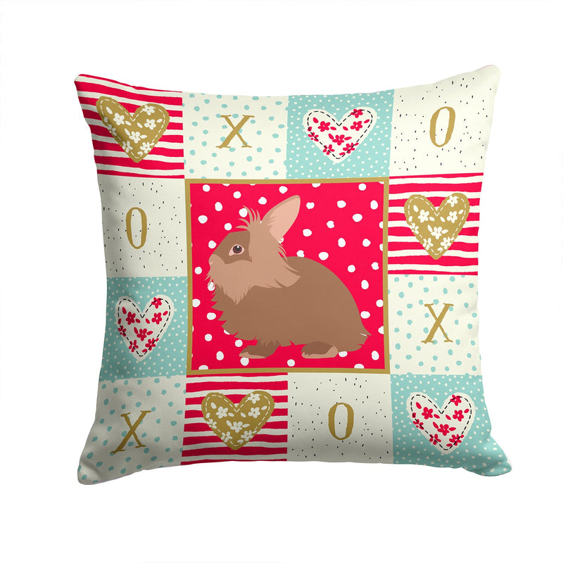 Lionhead Rabbit Love Throw Pillow - 14x14 Decorative Pillow – Art for Your Home & Patio CK5387PW1414