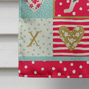 English Spot Rabbit Love Flag Canvas House Size CK5388CHF