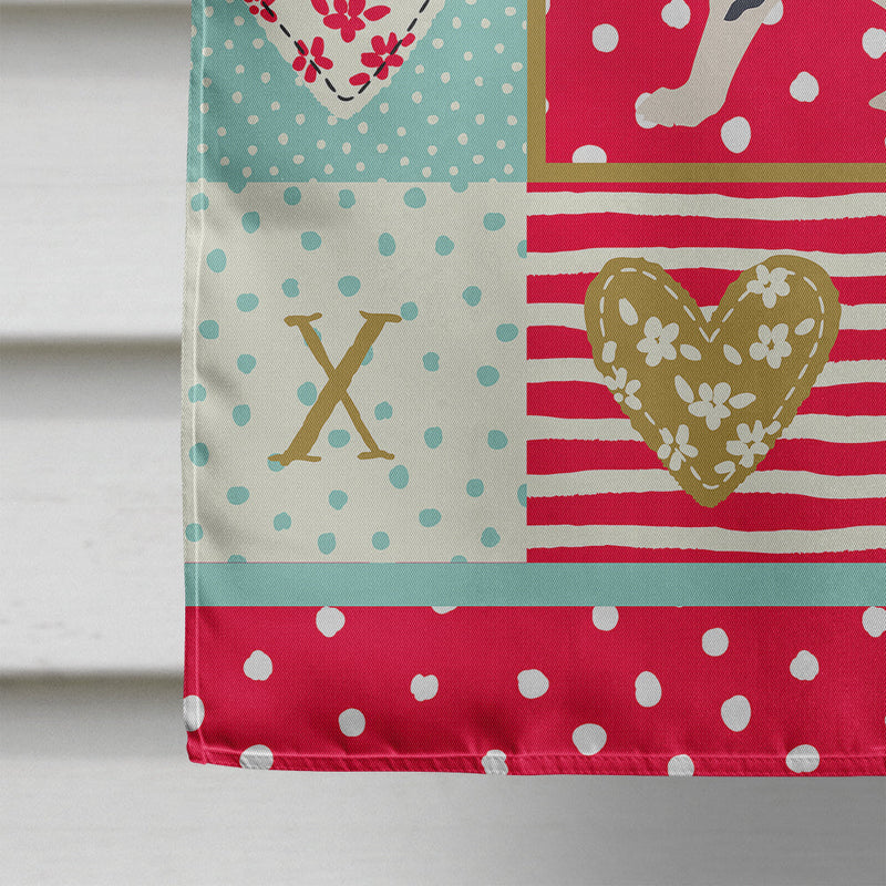 English Spot Rabbit Love Flag Canvas House Size CK5388CHF