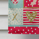 English Lop Rabbit Love Flag Canvas House Size CK5389CHF