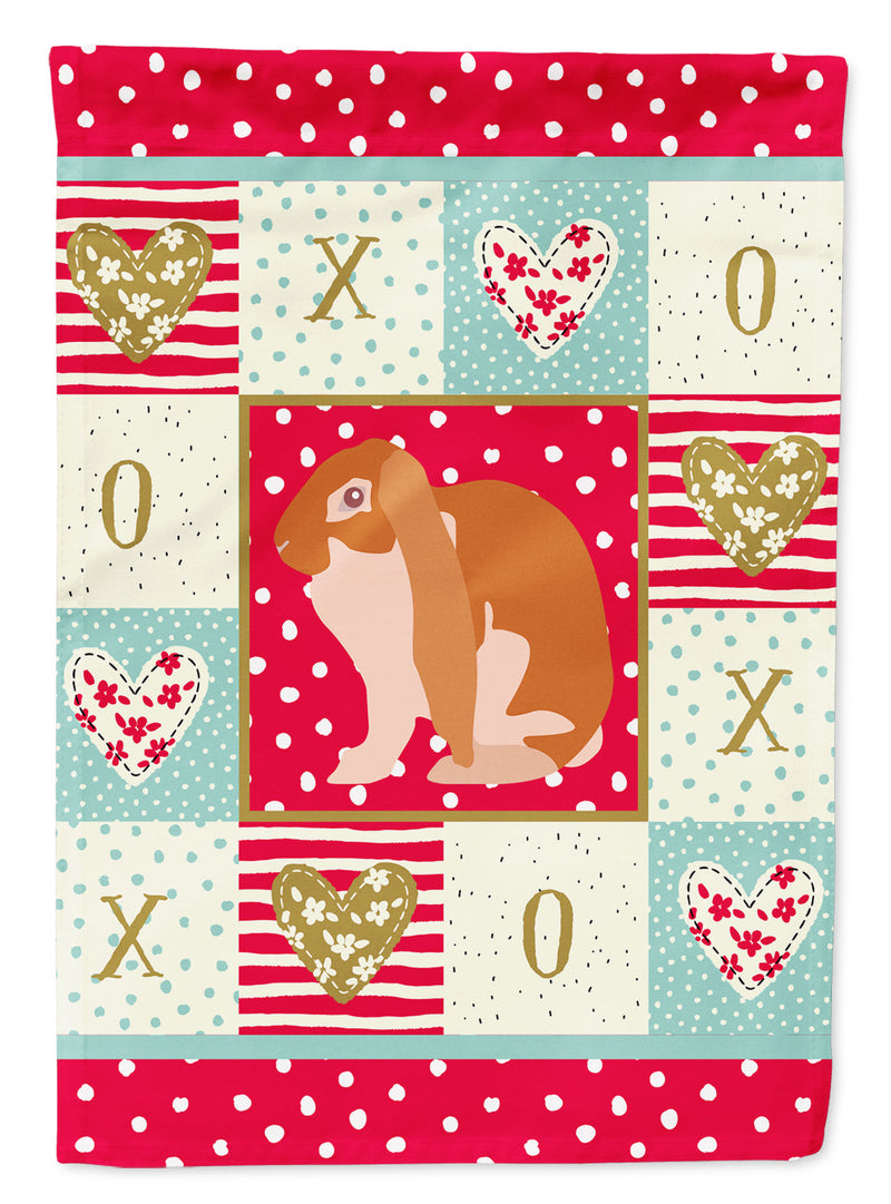 English Lop Rabbit Love Garden Flag – Decorative Outdoor Yard Flag CK5389GF