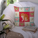 English Lop Rabbit Love Throw Pillow - 14x14 Decorative Pillow – Art for Your Home & Patio CK5389PW1414