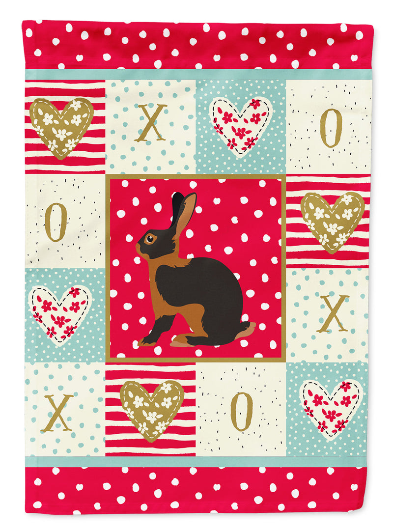 Tan Rabbit Love Flag Canvas House Size CK5390CHF