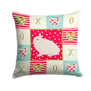 Hermelin Rabbit Love Throw Pillow - 14x14 Decorative Pillow – Art for Your Home & Patio CK5391PW1414