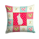 New Zealand White Rabbit Love Throw Pillow - 14x14 Decorative Pillow – Art for Your Home & Patio CK5392PW1414