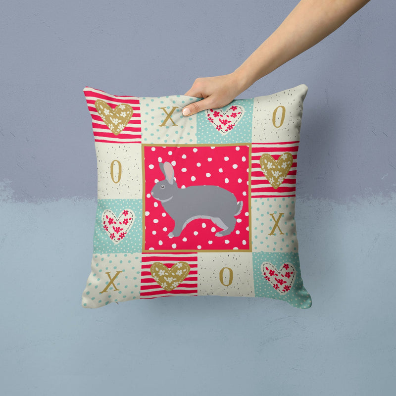 Giant Chinchilla Rabbit Love Throw Pillow - 14x14 Decorative Pillow – Art for Your Home & Patio CK5393PW1414