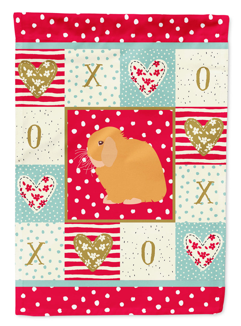 Holland Lop Rabbit Love Garden Flag – Decorative Outdoor Yard Flag CK5395GF