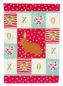 Rex Rabbit Love Garden Flag – Decorative Outdoor Yard Flag CK5396GF
