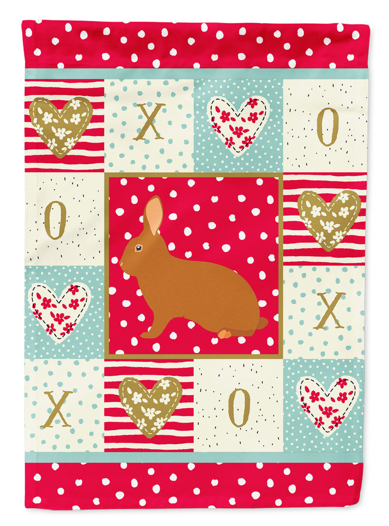 Rex Rabbit Love Garden Flag – Decorative Outdoor Yard Flag CK5396GF