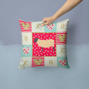 Suffolk Sheep Love Throw Pillow - 14x14 Decorative Pillow – Art for Your Home & Patio CK5399PW1414