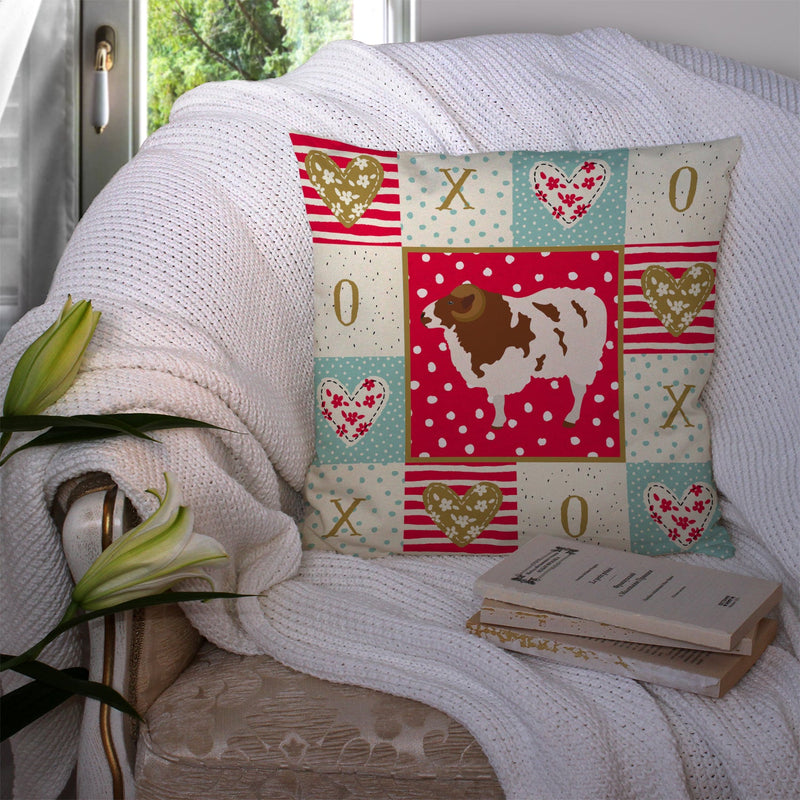 Jacob Sheep Love Throw Pillow - 14x14 Decorative Pillow – Art for Your Home & Patio CK5402PW1414