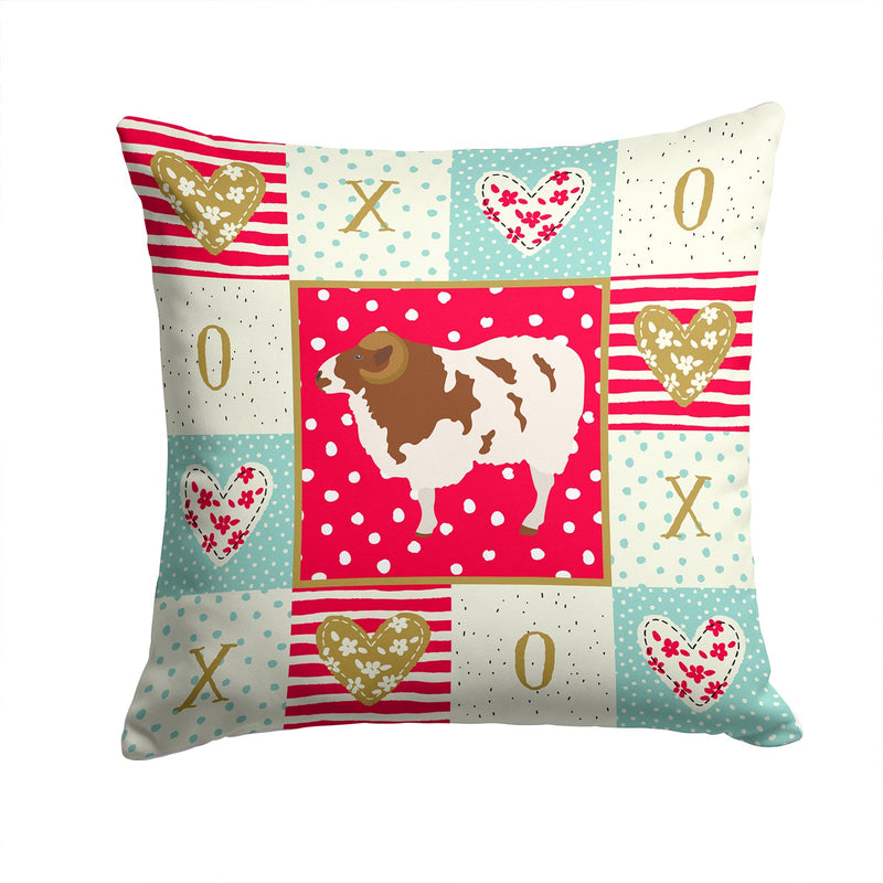 Jacob Sheep Love Throw Pillow - 14x14 Decorative Pillow – Art for Your Home & Patio CK5402PW1414