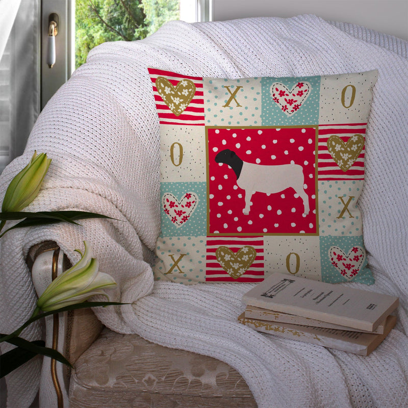 Dorper Sheep Love Throw Pillow - 14x14 Decorative Pillow – Art for Your Home & Patio CK5405PW1414