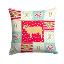 Horned Dorset Sheep Love Throw Pillow - 14x14 Decorative Pillow – Art for Your Home & Patio CK5407PW1414