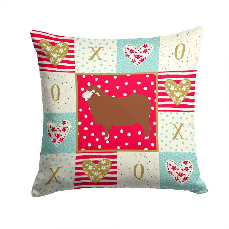 Merino Sheep Love Throw Pillow - 14x14 Decorative Pillow – Art for Your Home & Patio CK5408PW1414
