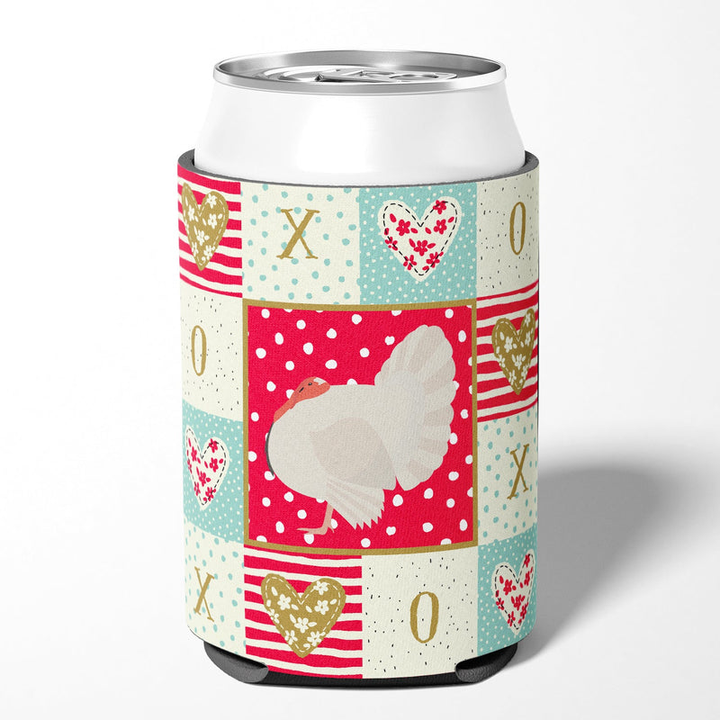 White Holland Turkey Love Can or Bottle Hugger CK5410CC