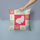 White Holland Turkey Love Throw Pillow - 14x14 Decorative Pillow – Art for Your Home & Patio CK5410PW1414