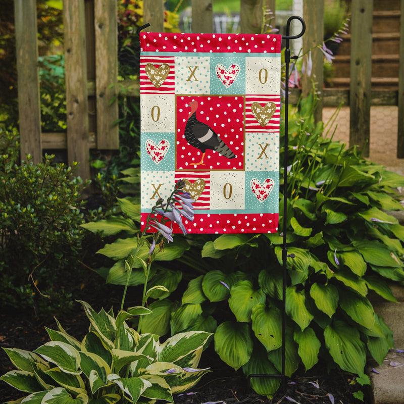 Marragansett Turkey Love Garden Flag – Decorative Outdoor Yard Flag CK5414GF