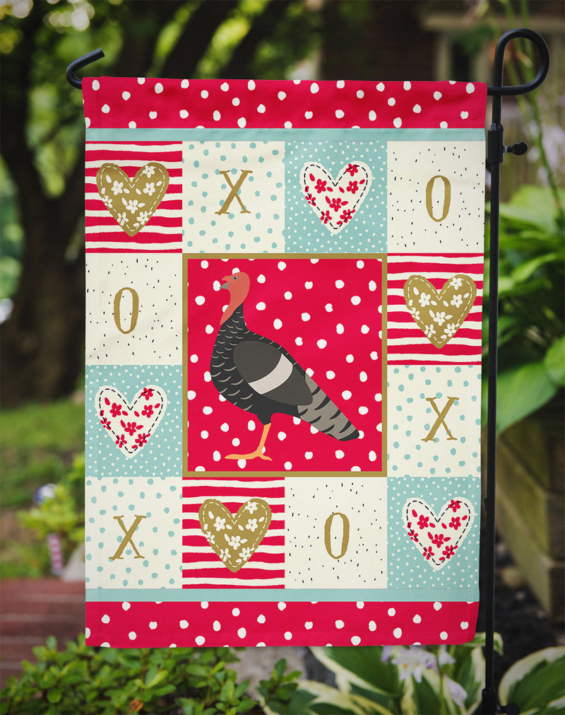 Marragansett Turkey Love Garden Flag – Decorative Outdoor Yard Flag CK5414GF