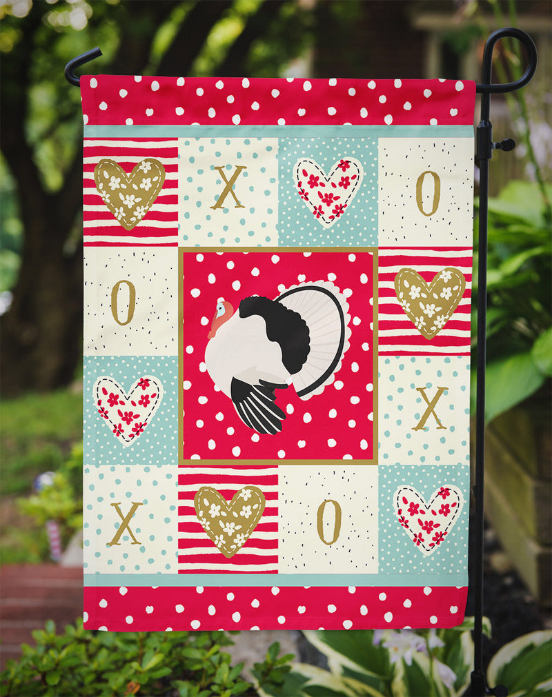 Royal Palm Turkey Love Garden Flag – Decorative Outdoor Yard Flag CK5415GF