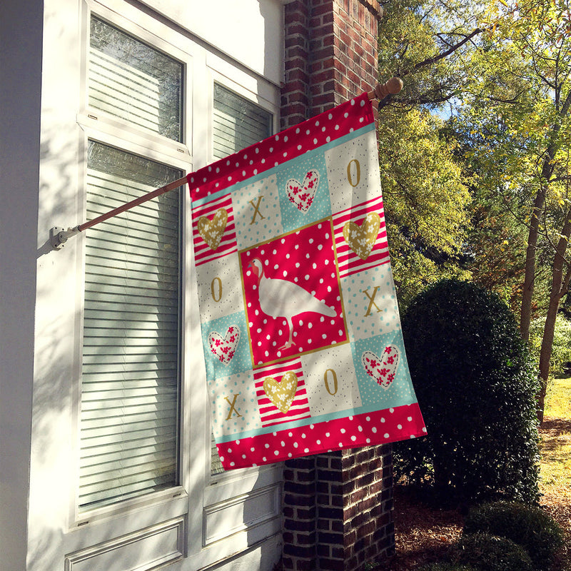 Beltsville Small White Turkey Hen Love Flag Canvas House Size CK5416CHF
