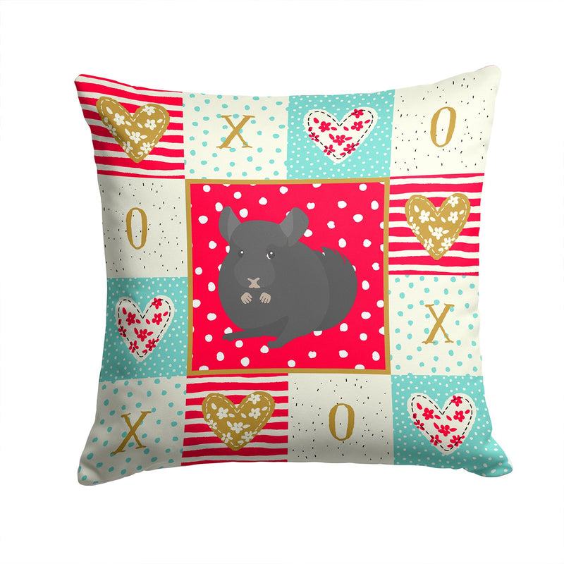 Charcoal Chinchilla Love Throw Pillow - 14x14 Decorative Pillow – Art for Your Home & Patio CK5421PW1414