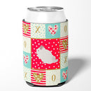 Pink and White Chinchilla Love Can or Bottle Hugger CK5424CC