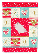 Pink and White Chinchilla Love Flag Canvas House Size CK5424CHF