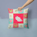 Pink and White Chinchilla Love Throw Pillow - 14x14 Decorative Pillow – Art for Your Home & Patio CK5424PW1414