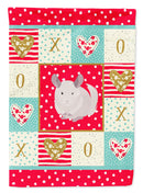 White Dominant Chinchilla Love Flag Canvas House Size CK5425CHF