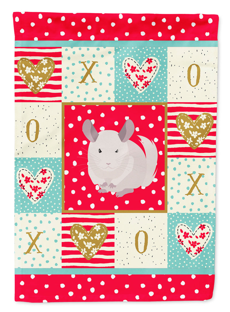 White Dominant Chinchilla Love Garden Flag – Decorative Outdoor Yard Flag CK5425GF