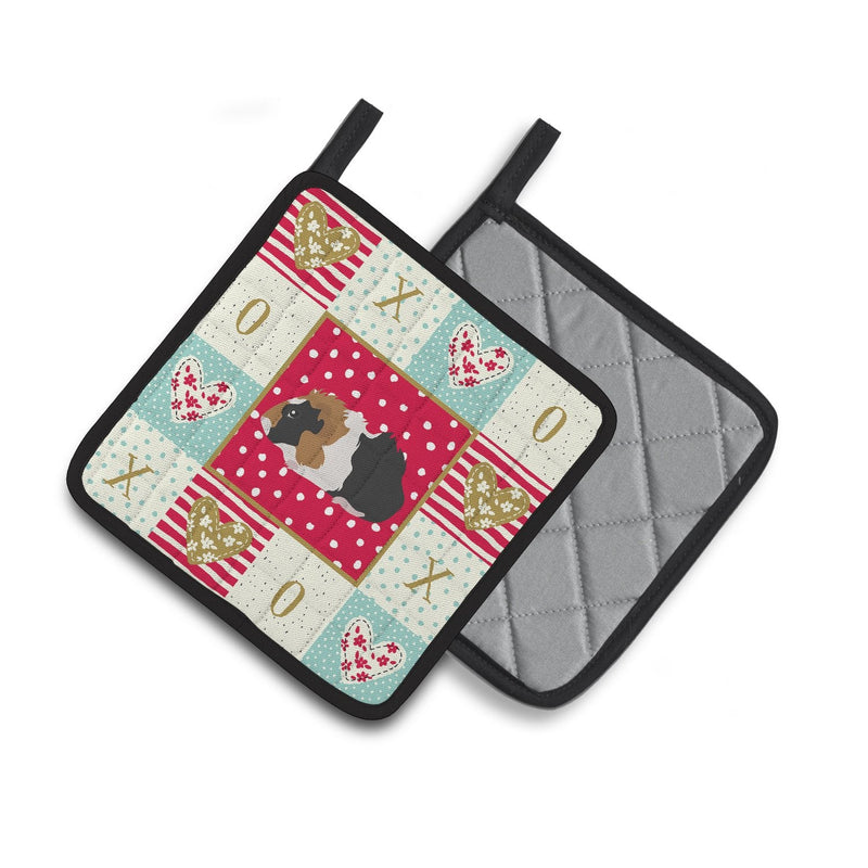 Abyssinian Guinea Pig Love Pair of Pot Holders CK5426PTHD