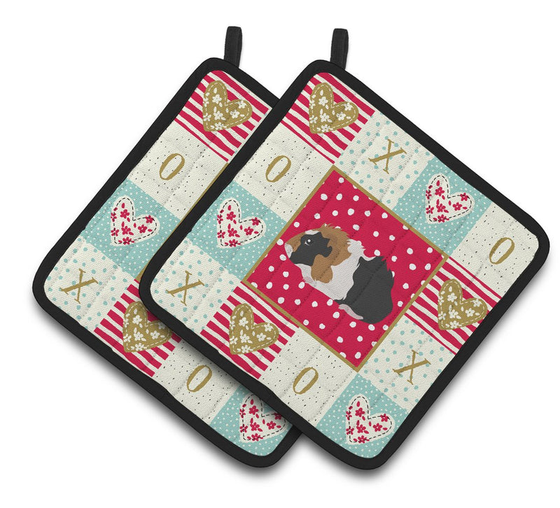 Abyssinian Guinea Pig Love Pair of Pot Holders CK5426PTHD