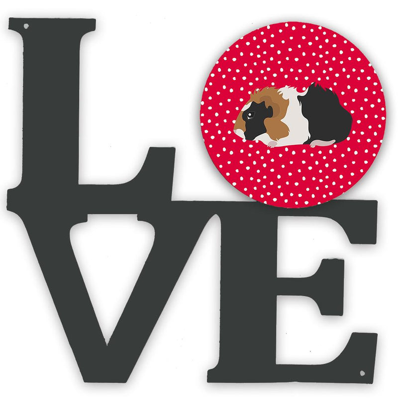 Abyssinian Guinea Pig Love Metal Wall Artwork LOVE CK5426WALV