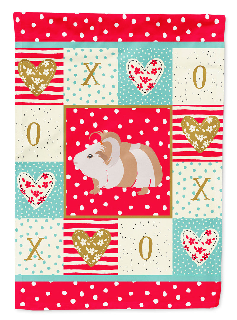 Silkie Guinea Pig Love Flag Canvas House Size CK5434CHF