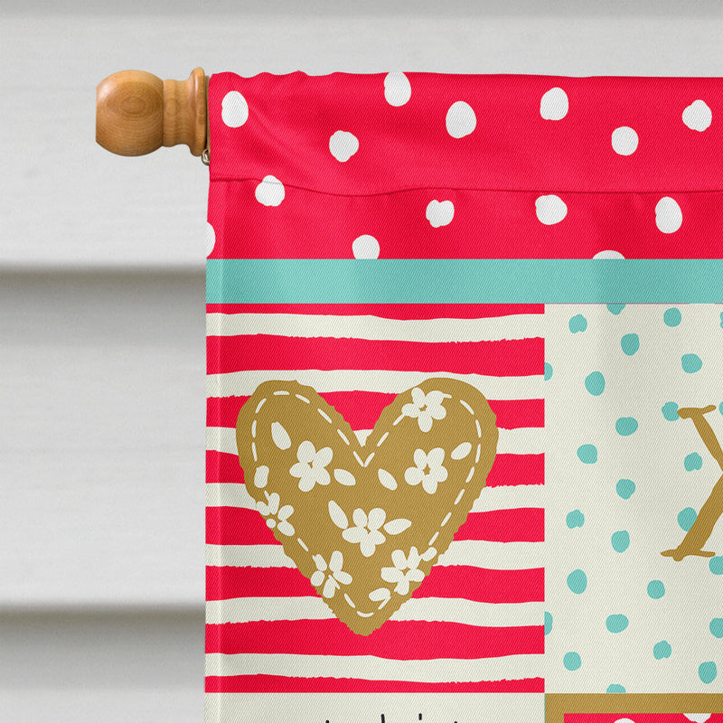 Skinny Guinea Pig Love Flag Canvas House Size CK5435CHF
