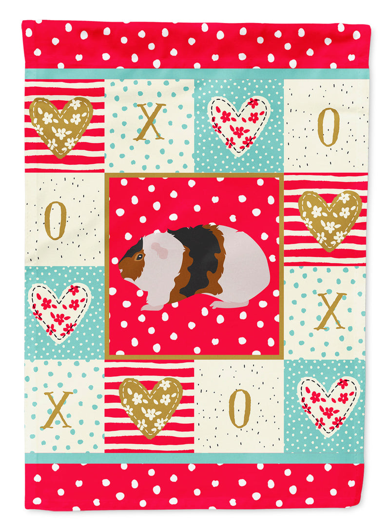 Teddy Guinea Pig Love Flag Canvas House Size CK5436CHF