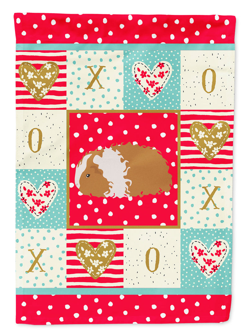 Texel Guinea Pig Love Flag Canvas House Size CK5437CHF