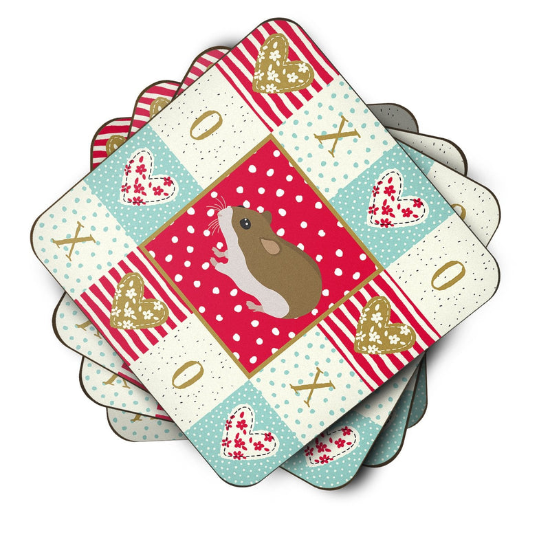 Chinese Hamster Love Coasters - Set of 4 Lightweight Foam, Absorbent Drink Coasters  CK5438FC