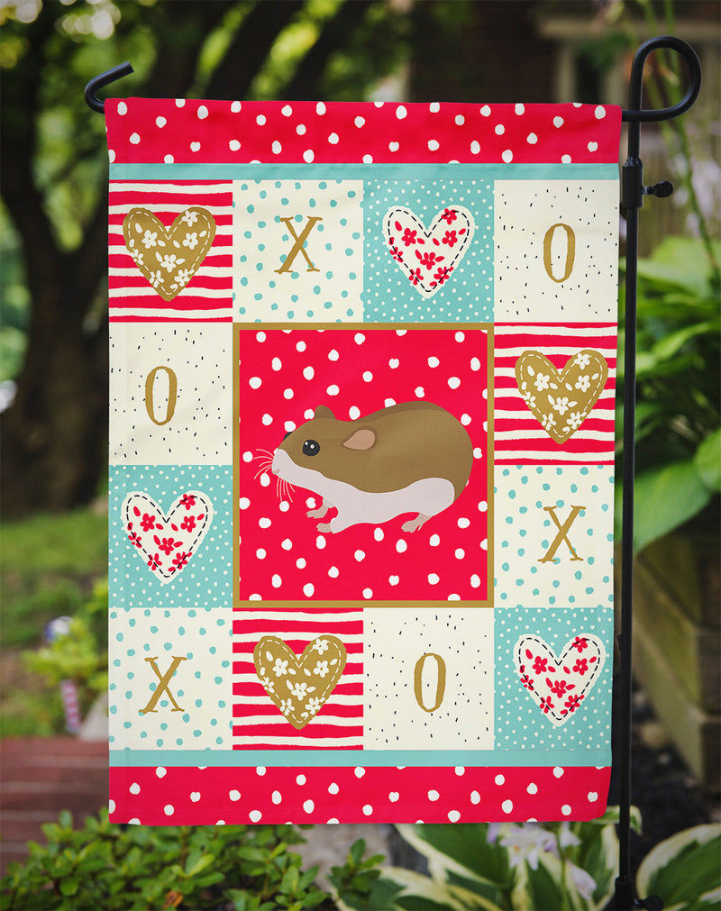 Chinese Hamster Love Garden Flag – Decorative Outdoor Yard Flag CK5438GF