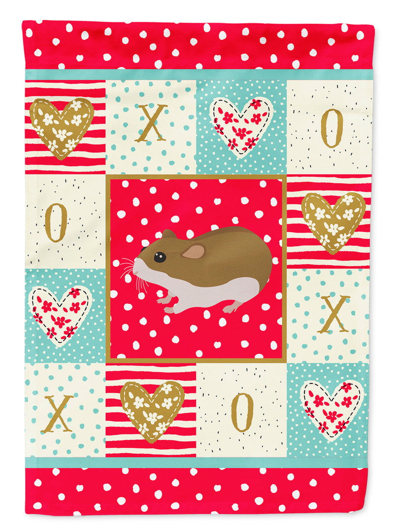Chinese Hamster Love Garden Flag – Decorative Outdoor Yard Flag CK5438GF