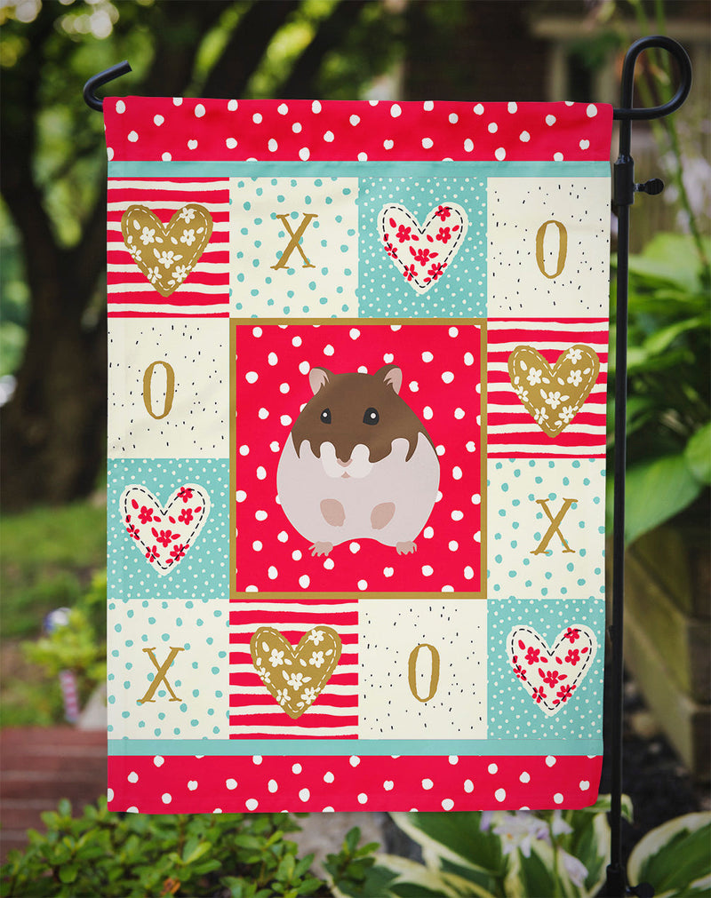 Dzungarian Hamster Love Garden Flag – Decorative Outdoor Yard Flag CK5440GF