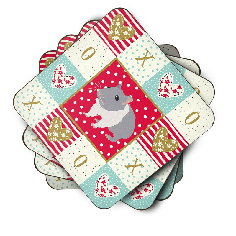 South African Hamster Love Coasters - Set of 4 Lightweight Foam, Absorbent Drink Coasters  CK5442FC