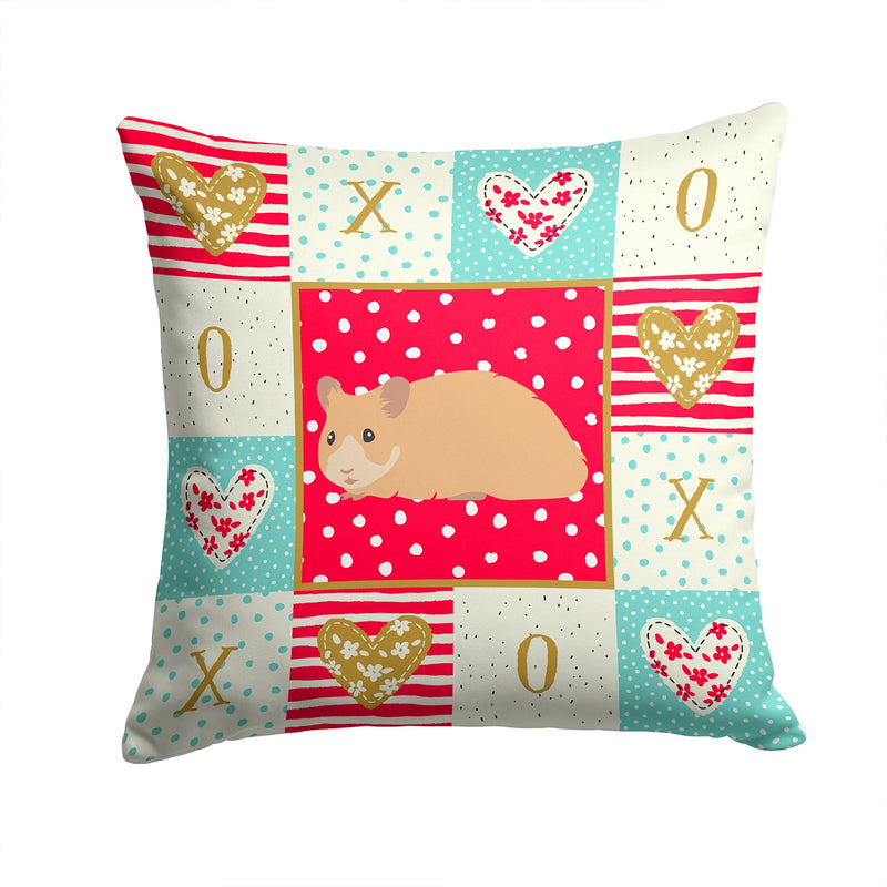 Syrian Golden Hamster Love Fabric Decorative Pillow CK5443PW1414