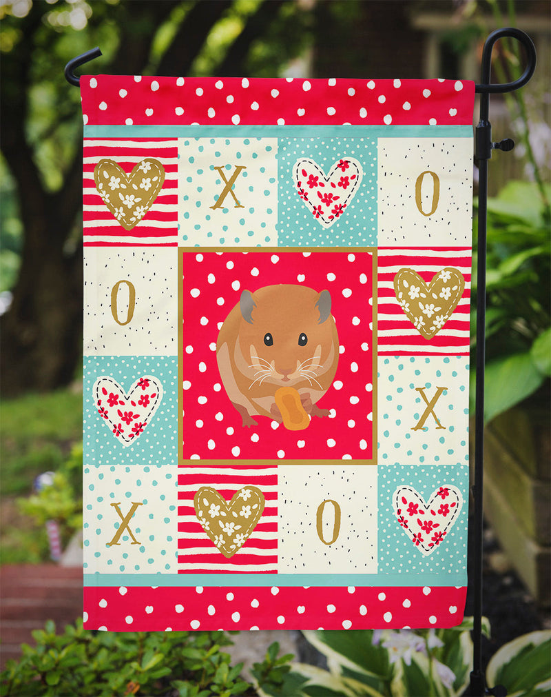 Teddy Bear Hamster Love Flag Garden Size CK5444GF